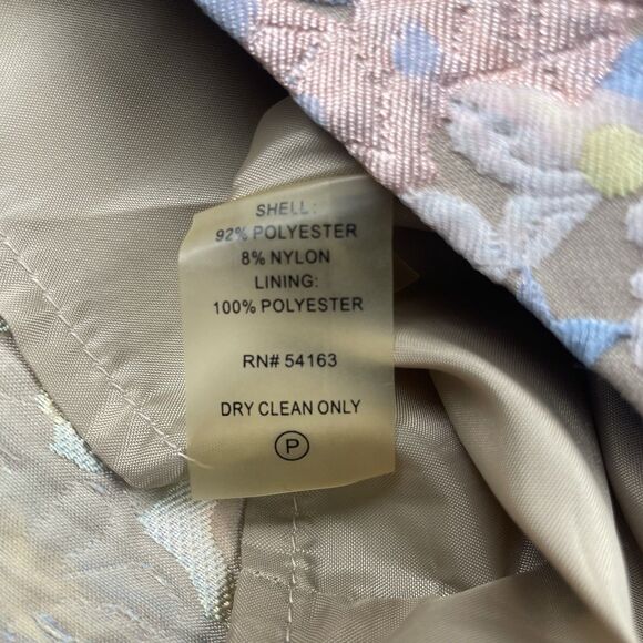 Calvin Klein Floral Pastel Embroidered Sheath Dress Sleeveless Pencil- 2 - Picture 14 of 15